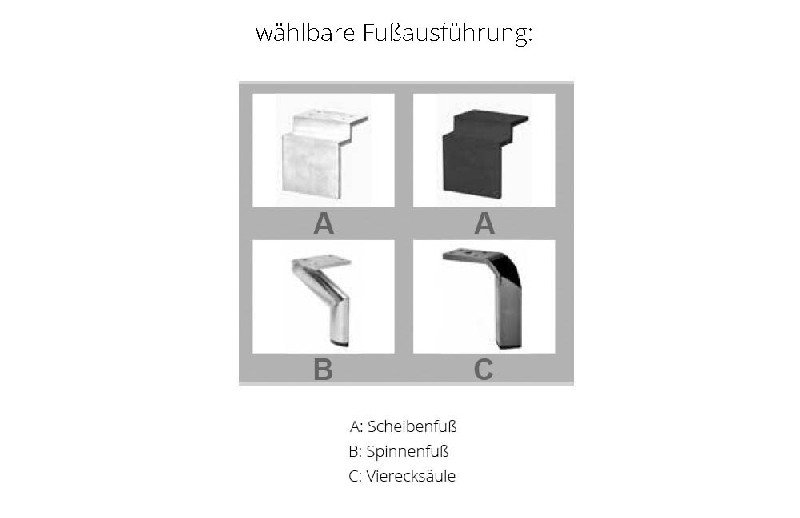 Fußausführung