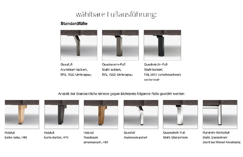 Fußausführung