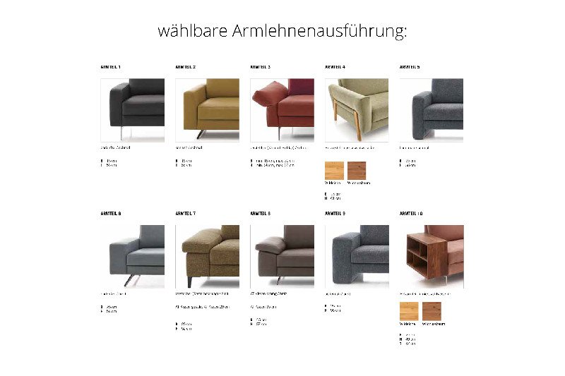 Armlehnenausführung