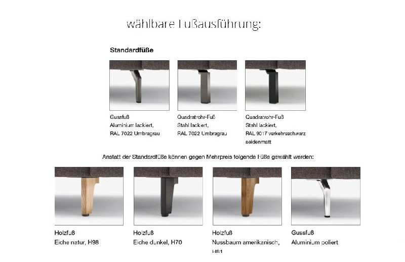 Fußausführung