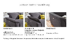 MR 370 von Musterring - Ecksofa Variante rechts platin