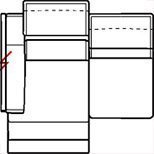 2-Sitzer links mit Relaxfunktion