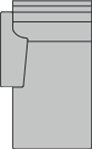 Longchair extra hoch, breit links