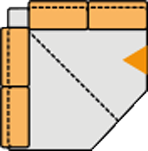 Trapezecke groß links
