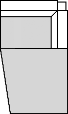 Ecksofa mit offenem Abschluss