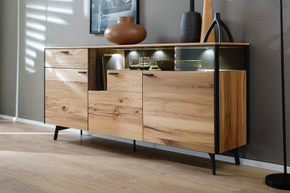 Andra-living von SCHÖNER WOHNEN - Sideboard S736 Eiche rustico/ anthrazit matt