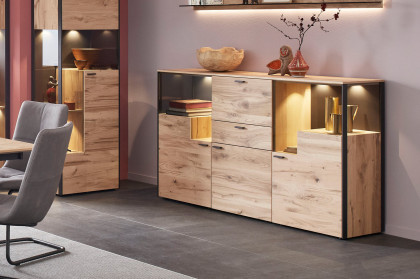 Andra-living von SCHÖNER WOHNEN - Sideboard S746 Eiche rustico/ anthrazit