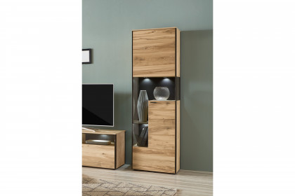 Andra-living von SCHÖNER WOHNEN - Vitrine S761 Eiche/ anthrazit
