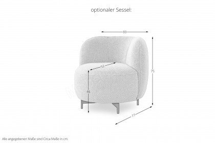 1571 von Himolla - Ecksofa Ausführung links jasmin