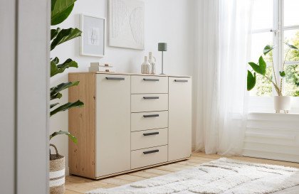 Montino von Musterring - Sideboard Lack sand - Eiche-Furnier