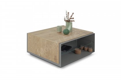 Vinci von LEONARDO Living - Couchtisch Metall mit Eiche natur