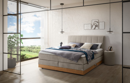 Pronto von Hasena - Boxspringbett Pedrosa in Lightgrey