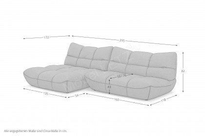 Passion-LE25 von designwerk - Ecksofa links camel