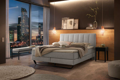 Pronto von Hasena - Boxspringbett Ambra in Lightgrey