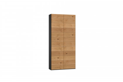 Longline von JUTZLER - Schrank mit Kurztiefe schwarz - Wildeiche Furnier