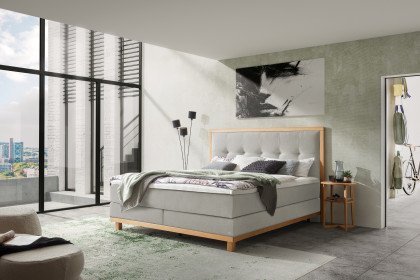 Pronto von Hasena - Boxspringbett Cecilia in Lightgrey