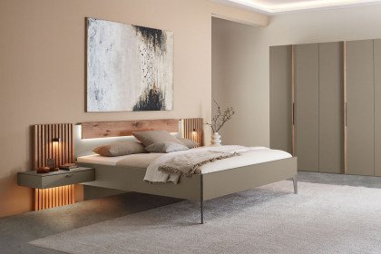 Plan von Thielemeyer - Bettanlage fango mit Kopfteil-Aufsatz Wildeiche massiv