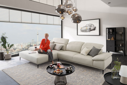 24470 Tavaroo von Willi Schillig - Ledergarnitur Variante links greige