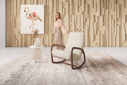 KOINOR Icky - Schaukelsessel beige