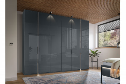 San Antonio von Musterring - Schrank mit Falt- & Drehtüren Basaltglas