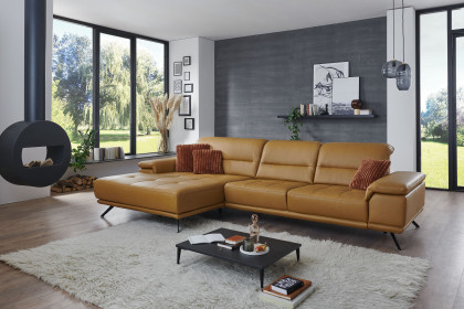 PN-EM19074 von Polinova - Ledergarnitur Ausführung links kurkuma