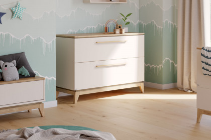 Stiene von Paidi - Schubladenkommode cashmere-beige - Eiche massiv