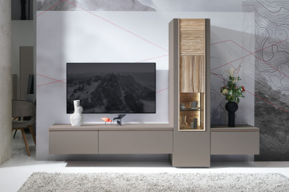 V/lacera living von Voglauer - Wohnwand Lack cubanitgrau/ geölte Wildeiche