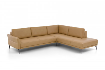 PN-EM24126 von Polinova - Ledersofa Ausführung rechts honey