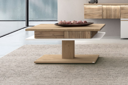 V/lacera living von Voglauer - Couchtisch Wildeiche mit Lack weiß