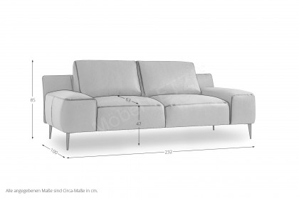 Forma-LE25 von designwerk - 2,5-Sitzer stone