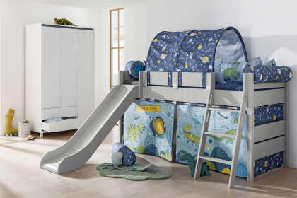 Tiago von Paidi - Rutschenbett DINOS IM WELTALL: Leiter, Vorhänge & Zelt