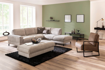 7256 von K+W Polstermöbel - Ecksofa Variante rechts nature
