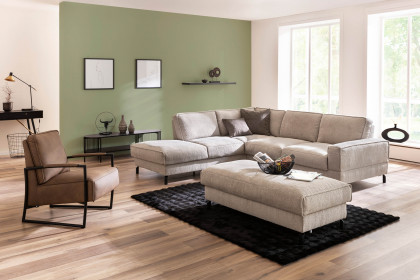 7256 von K+W Polstermöbel - Ecksofa Variante links nature