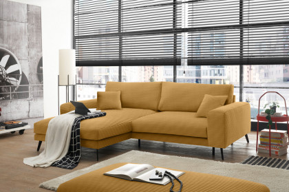 Kansas von set one by Musterring - Eckgarnitur links mustard