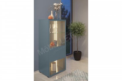 Amaya von SCHÖNER WOHNEN - Highboard in Glattlack taubenblau