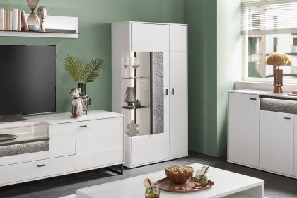 Deltona von set one by Musterring - Vitrine weiß, zweitürig