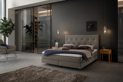 Comfort von Hasena - Boxspringbett Lilly taupe