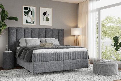 Luxus von Ole Gunderson - Boxspringbett KT 1 dunkelgrau