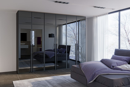 Longline von JUTZLER - 6-türiger Schrank mit Rahmentüren Spiegel dunkel