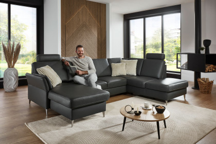PN-EM18013 von Polinova - Ledergarnitur Ausführung rechts anthrazit