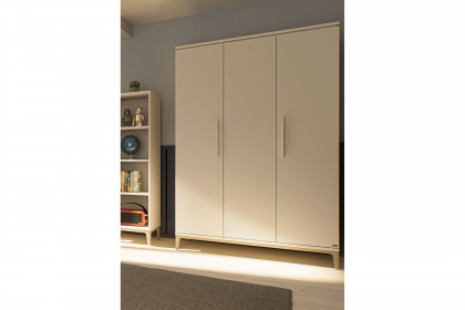 Cutie-Lea von YUNY by Paidi - Kleiderschrank 3-türig off-white - Soapy-Oak