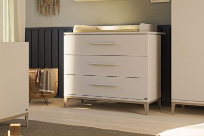 Cutie-Lea von YUNY by Paidi - Wickelkommode 3S off-white - Soapy-Oak