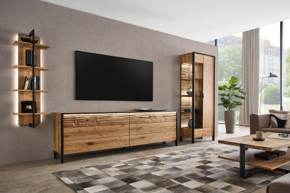 Steel living von Thielemeyer - Wohnwand 720005 Wildeiche gebürstet