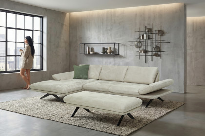 KOINOR Elements - Eckcouch Ausführung links creme