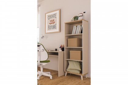 Hazel von YUNY by Paidi - Regal ca. 160 cm hoch mit 4 Fächern beige - Eiche