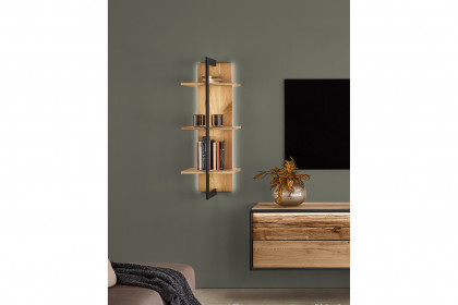 Steel living von Thielemeyer - Wandregal 720704 Wildeiche gebürstet