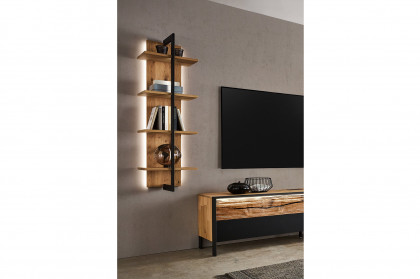 Steel living von Thielemeyer - Wandregal 720703 Wildeiche gebürstet