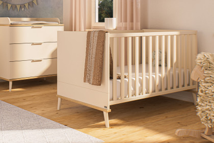 Hazel von YUNY by Paidi - Babybett 70x140 cm cashmere-beige - Eiche