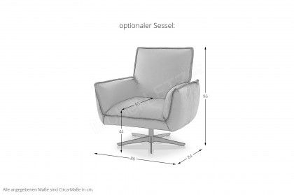 KOINOR Buddy - Ledersofa links lava