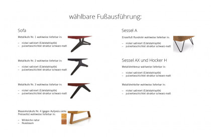KOINOR Buddy - Ledersofa links lava